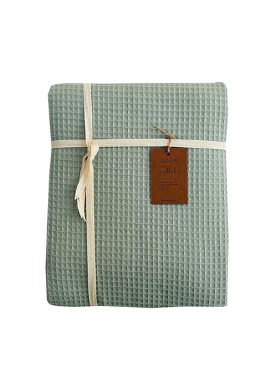 %100 Pamuk Waffle Mint Tek Kişilik Pike