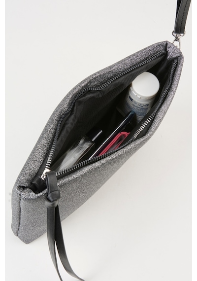 Vivaq Kadın Bellis Simli Gri Astarlı Suni Deri Bilek Askılı Portföy El Ve Clutch Çanta GRİ