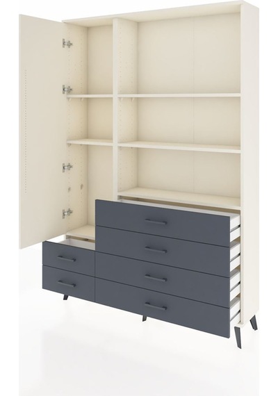 Arges Dolap 7 Raflı 6 Çekmeceli Tek Kapaklı 132x30x195 Aytaşı-aytaşı/antrasit Aytası/antrasıt Arges Dolap 7 Raflı 6 Çekmeceli Tek Kapaklı 132x30x195 Aytaşı-aytaşı/antrasit Aytası/antrasıt