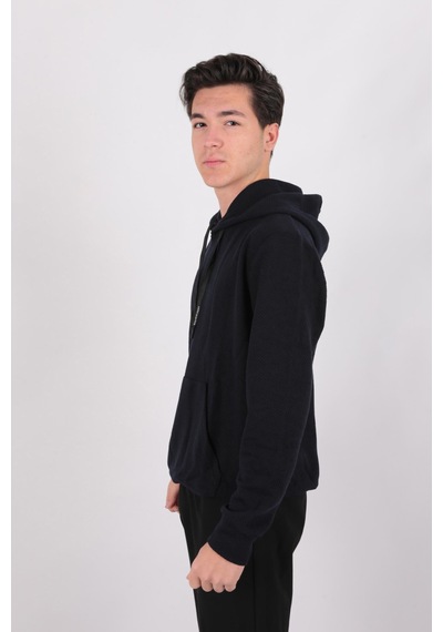 Five Pocket Fp24b2124 Erkek Kapşonlu Kanguru Cepli Sweatshirt Lacivert