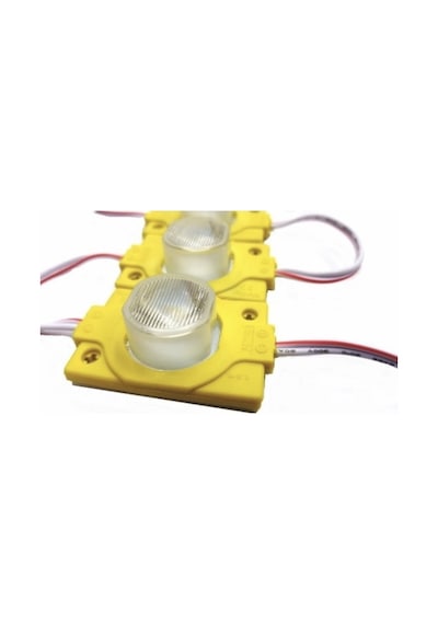 12 Volt 1.5 Watt Tek Mercekli Modül Led Sarı (Amber) -10 Adet-