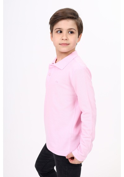 Toontoy Kids Toontoy Unisex Çocuk Nakışlı Tişört Açık Pembe