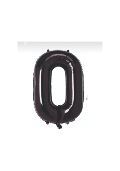 0 Rakam Folyo Balon Siyah 0 Yaş Doğum Günü Kutlama Balon34 76 Siyah Siyah