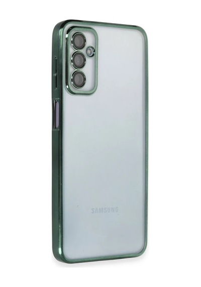 Samsung Galaxy M23 Uyumlu Kılıf Lensli Silikon - Yeşil