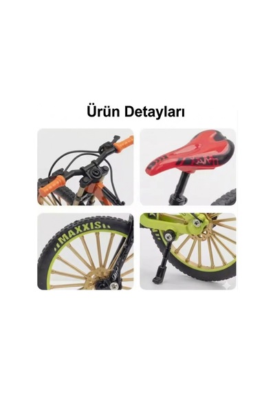 1:10 Ölçek Metal Dağ Bisikleti Maketi - Hareketli Süspansiyonlu Koleksiyonluk Oyuncak Bisiklet Çok Renkli