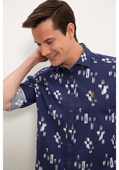 U.S. Polo Assn. Erkek Uzun Kollu Gömlek 50234859-vr033 Çok Renkli