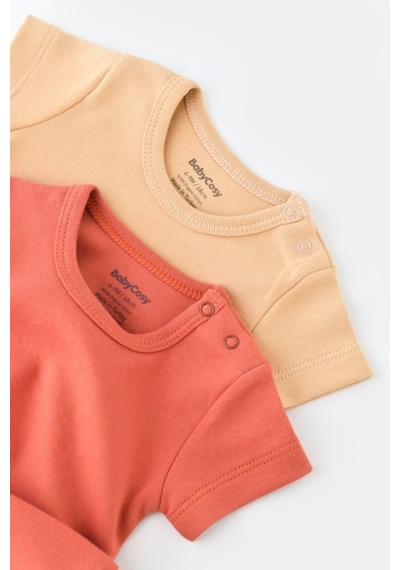 BabyCosy Organik 2li Kısa Kollu Badi 001