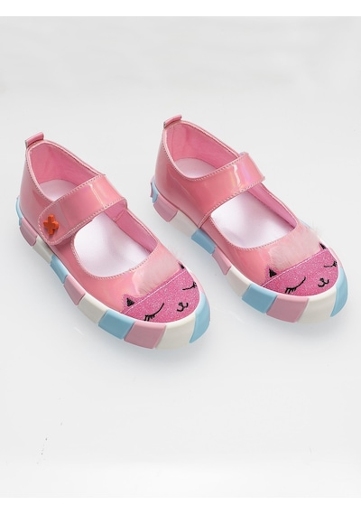 Pembe Rugan Simli 3d Kız Babet Sneakers-pembe Pembe