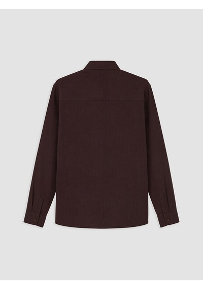 Lcw Eco Mürdüm Regular Fit Keten Görünümlü Erkek Gömlek