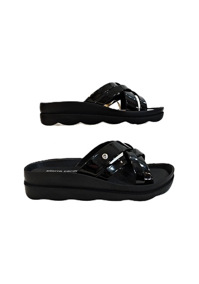 Pierre Cardin 7485 Siyah Rugan Bayan Terlik Siyah