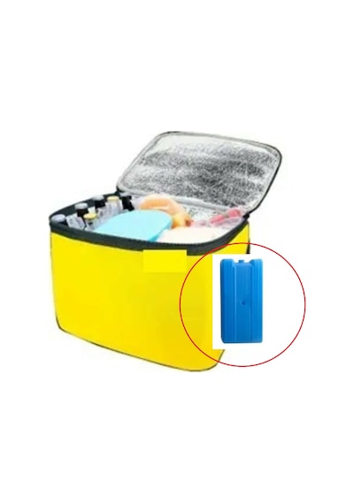 Termos Çanta - Piknik Çantası Buz Aküsü Hediyeli 40lt Sarı