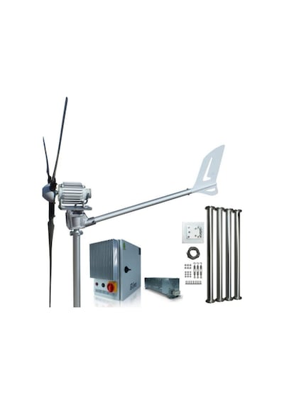 İsta Breeze 1500w 24v/48v Windsafe Korumalı Rüzgar Türbini + Wind Pro Şarj Kontrol Cihazı + Direk Seti