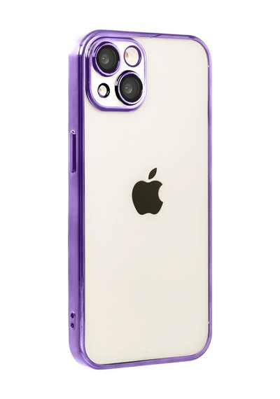 Apple iPhone  Uyumlu,  15 Razer Lensli Silikon - Mor