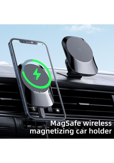 Ch-7071 İphone Uyumlu 12 Ve 13 Serisi 15w Hızlı Kablosuz Şarjlı Araç Telefon Tutucu Siyah 2 Mixed