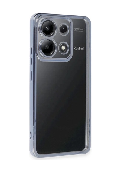 Xiaomi Poco X6 Uyumlu Kılıf Lensli Silikon - Açık Mavi