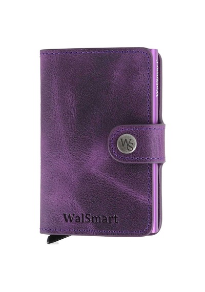 Walsmart Mini Crazy Akıllı Mekanizmalı Deri Cüzdan Mor