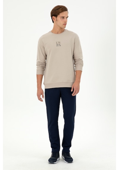 U.S. Polo Assn. Erkek Taş Basic Sweatshirt 50293420-VR049