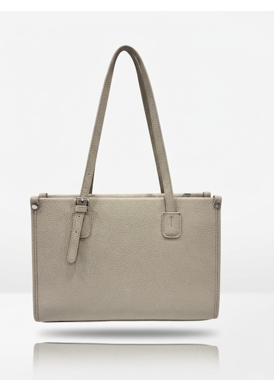 Just Polo Kadın Yeni Sezon Yumuşak Deri Büyük Boy Fermuarlı Lüks Tasarım El Çantası Shopper Taş