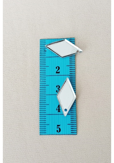 Oya Abiye Bileklik Kolye Pleksi Metalik Plastik Pul Gümüş Renk 8 Gram 40 Adet - Bnc517 Çok Renkli