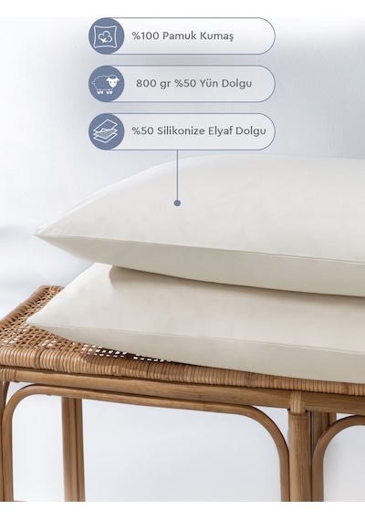 Yataş Bedding Superwashed Yün Yastık 50 x 70 CM
