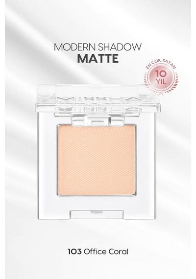 Yumuşak Dokulu, Dökülme Yapmayan Mat Tekli Göz Farı Modern Shadow Matte 103 Office Coral 103 Office Coral