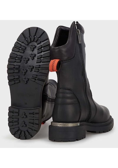 Harley Davidson Bayan Bot 021z100571 Black Deri Siyah Deri