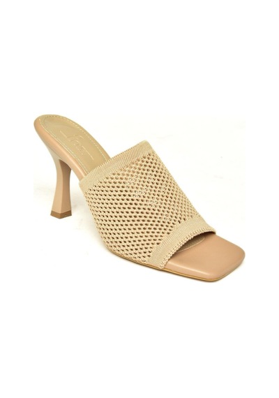 Fox Shoes P590033357 Nude Triko Kumaş Topuklu Kadın Terlik Nude-triko Çok Renkli