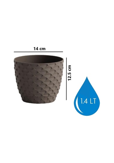 Omnipazar So-kap2 Kapadokya Dekoratif Plastik Saksı 1.4 Litre No 2 18352488