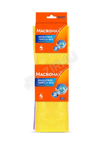 5 Adet Macromax Mikrofiber Temizlik Bezi 4 Adet Açık Çok Renkli 49785249