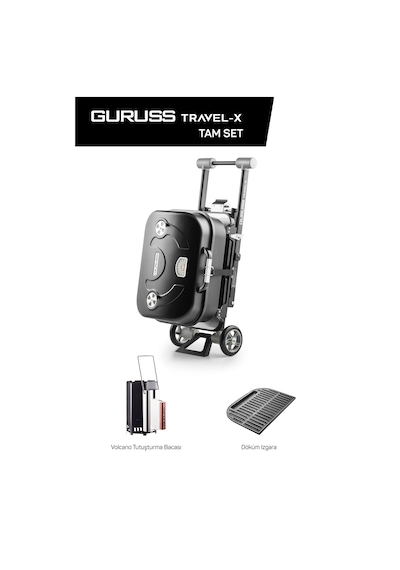 Guruss Travel-x Taşınabilir Mangal Tam Set Siyah Model:grs20