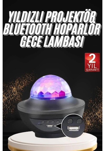Dönen Işıklı Disko Topu Projektör Müzik Çalarlı Disco Speaker .