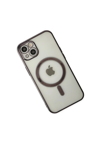 Cosmotex Newface Apple, Uyumlu iPhone 14 Plus Kılıf Magneticsafe Lazer Silikon - Siyah