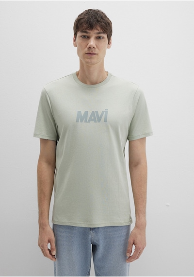 Mavi - Mavi Logo Baskılı Yeşil Tişört 0612896-83995 Yeşil