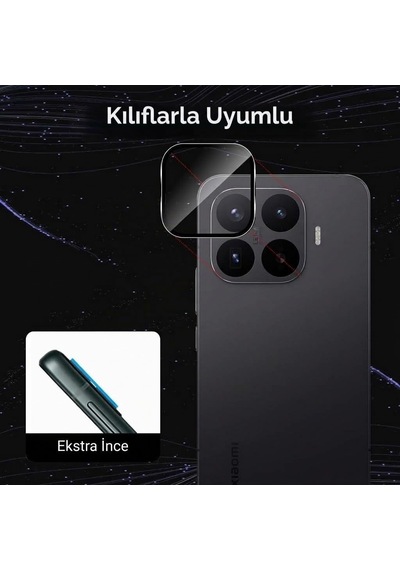 Görüntü Kalitesi Bozmayan Kamera Lens Koruyucu Safir Sapphire Siyah, Xiaomi Mi 17t / Xiaomi Mi 17t Pro Diğer