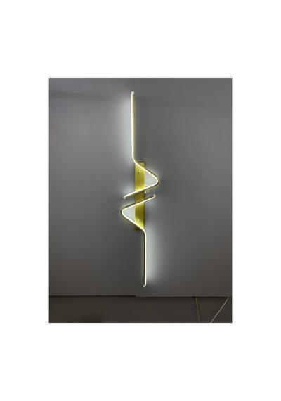 Yüksek Aydınlatmalı Z Model Gold Led Aplik Avize Modern, 3 Renk Aydınlatma
