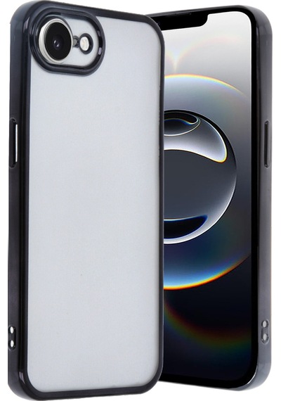 Apple iPhone Uyumlu  16e Uyumlu Kılıf Lensli Silikon - Siyah