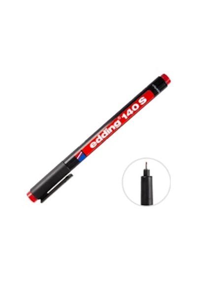 8'li Kırmızı Edding 140s Asetat Kalem 0.3 MM Kırmızı
