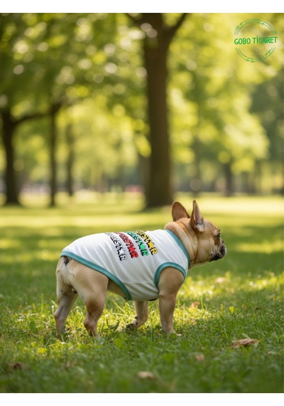 Beyaz Superstar Yazılı Kedi Ve Köpek Kıyafeti Tişörtü Elbisesi Large/l/beden 3