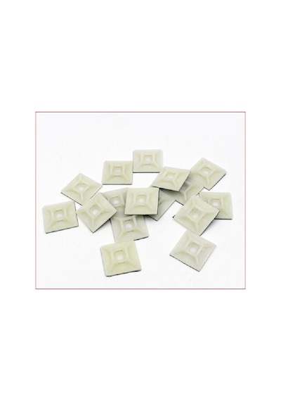 Tek-iş Plastik Kablo Bağı Klipsi Cırt Kelepçe Tutucu Yapışkanlı 28 X 28 Mm 40 Adet