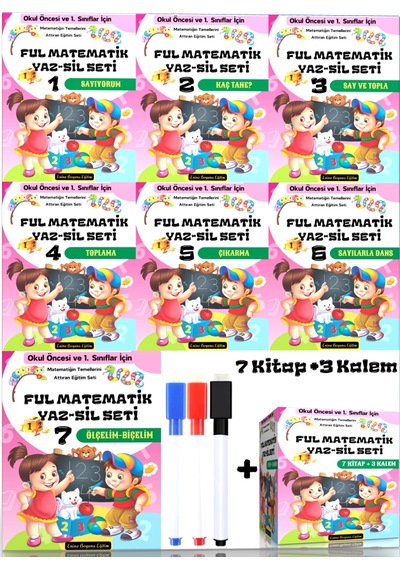 Okul Öncesi Ve Birinci Sınıflar İçin Ful Matematik Yaz-sil Seti