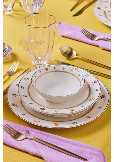 Karaca  Floret 24 Parça 6 Kişilik Yemek Takımı
