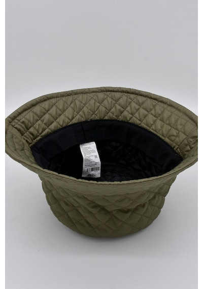 Külah Kadın Kapitoneli Kışlık Haki Bucket Şapka - Standart Haki