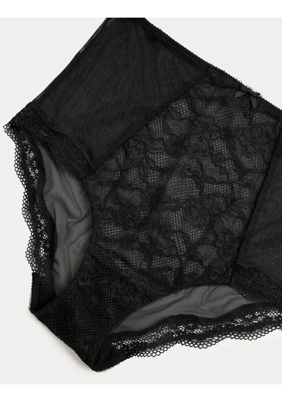 Marks & Spencer 3’lü Dantelli Full Brief Külot T61004958F Siyah
