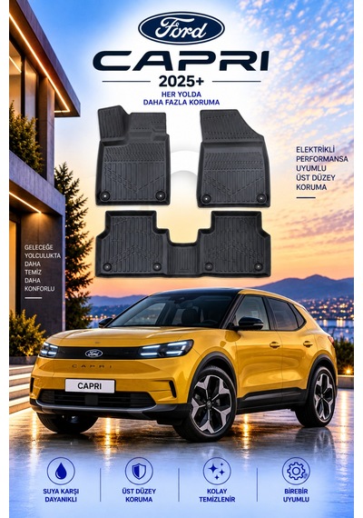 Ford Capri 2025+ Aracınıza Özel Üretim Havuzlu Paspas Takımı A+ -mod-