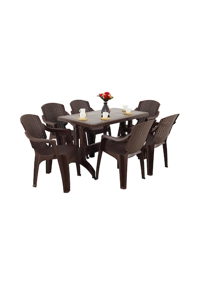 Mandella Zeugma 70x120 Golf Koltuk 6 Kişilik Masa Takımı kahverengi Kahverengi Mandella Zeugma 70x120 Golf Koltuk 6 Kişilik Masa Takımı kahverengi Kahverengi