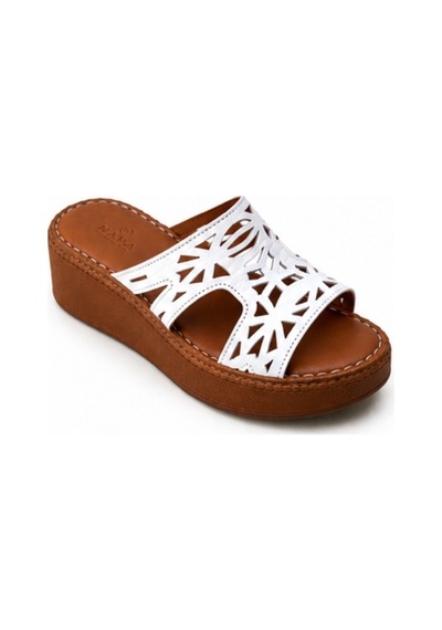 N Napa Shoe Np.1264.beyaz.deri Terlik