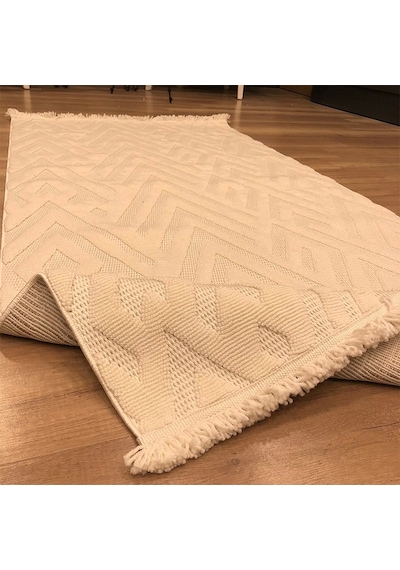 Hoom Rugs Mind 1118 Krem Modern İskandinav Kaymaz Taban Halı Krem