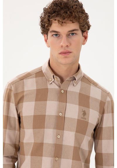 U.s. Polo Assn. Erkek Coconut Gömlek Desenli 50296085-vr153 Coconut Çok Renkli