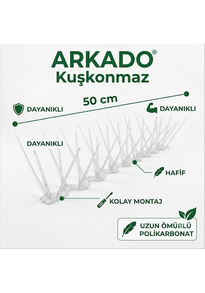 Arkado Beyaz/şeffaf Kuşkonmaz 10 Adet
