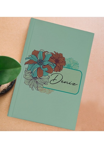Bk Gift Kişiye Özel İsimli Yeşil Sert Kapaklı Defter Ve Middle Kupa Seti, Arkadaşa Hediye, Yeni İş Hediyesi, Doğum Günü Hediyesi-21 Bitmeyen129486 Bk Gift